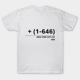 New York City Area Code 646 Contact Graphic T-Shirt